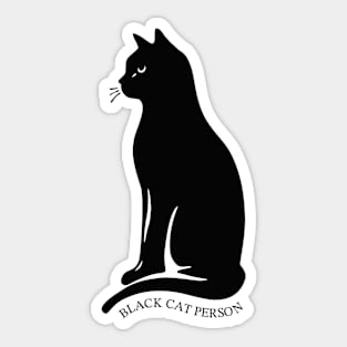 Minimalist Black Cat Personality Sticker